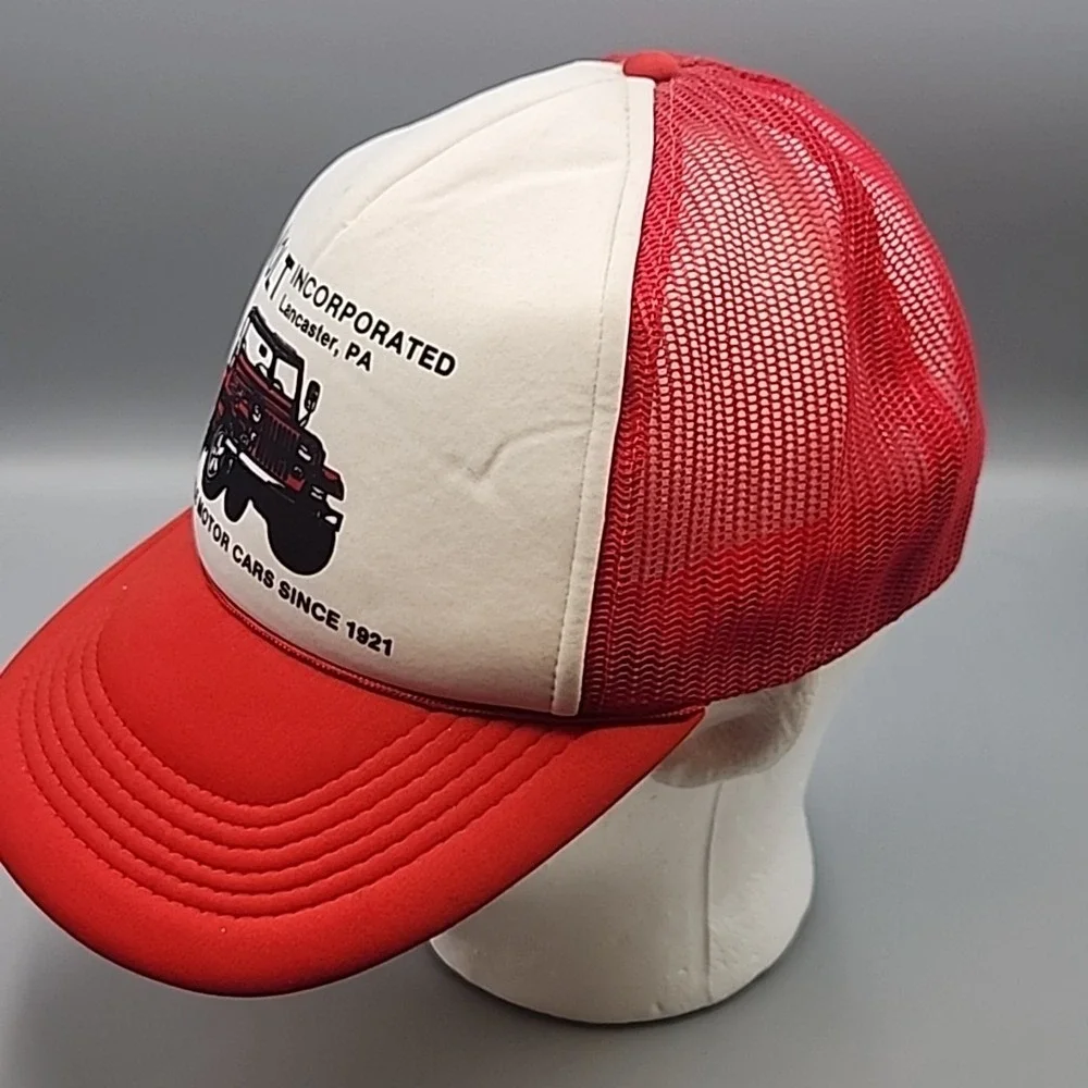 Nolt Incorporated‎ Trucker Hat Red White Jeep Graphic Vintage Snapback